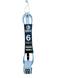 OAM 6' REGULAR MISSION ULTRALIGHT LEASH -WavePulse Shop oam mission leash 6 reg grey front 52941.1675878687